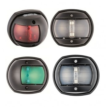 Luci di via Compact 12 in plastica nero, 80 mm